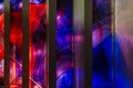 modern stained glass exhibit wall